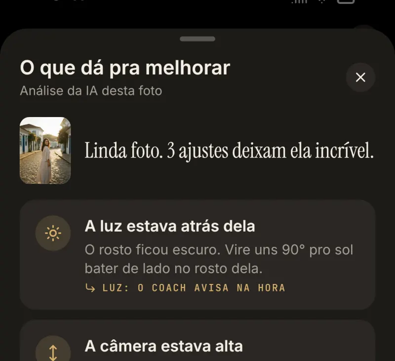 A revisão com IA: o que dá pra melhorar na foto